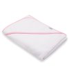 Dětská froté osuška s kapucí New Baby BASIC 100x100 bílo-růžová