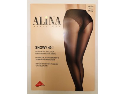 Punčochové kalhoty s krajkovým vorem SNOWY 40 vel.5 -XL