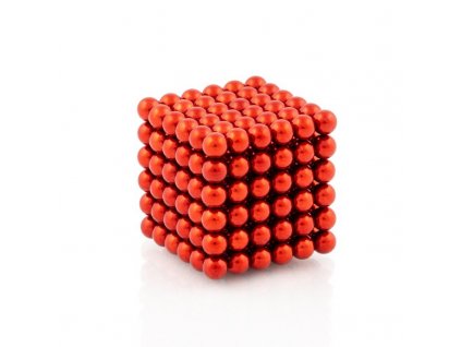 Magnetické kuličky červené – magnetická stavebnice, 216 kuliček