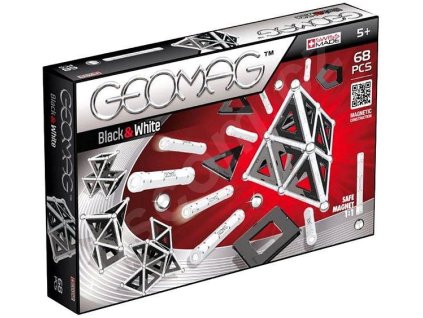 Magnetická stavebnice Geomag - Panels black/white 68 dílků