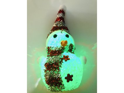 Svíticí Sněhulák LED 15cm