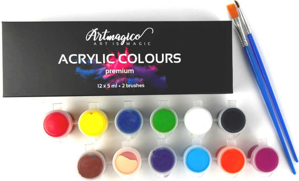 Artmagico akrylové barvy 5ml x 12 ks 130