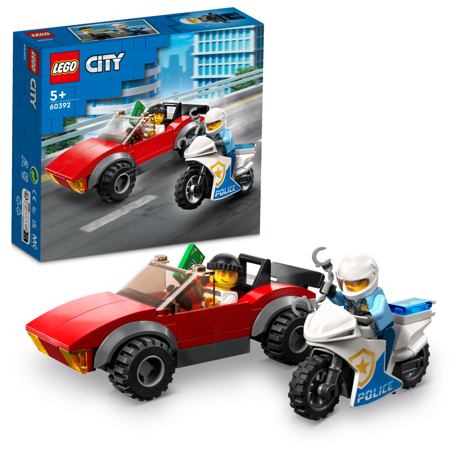 LEGO® City 60392 Honička auta s policejní motorkou 60392