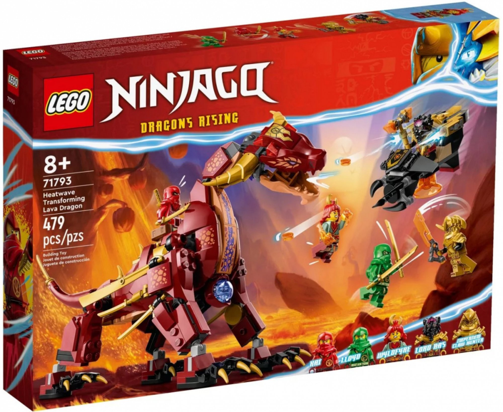 LEGO® NINJAGO® 71793 Lávový drak, který se promění ve vlnu ohně 71793