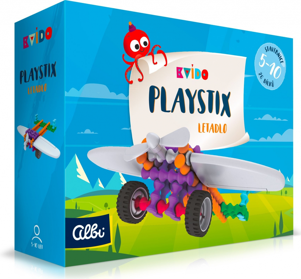 Albi Kvído Playstix letadlo 26 ks