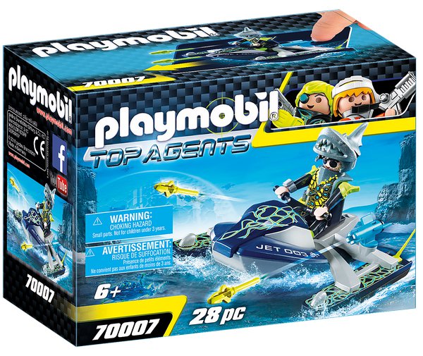 Playmobil 70007 Spy Team Jet Ski Shark