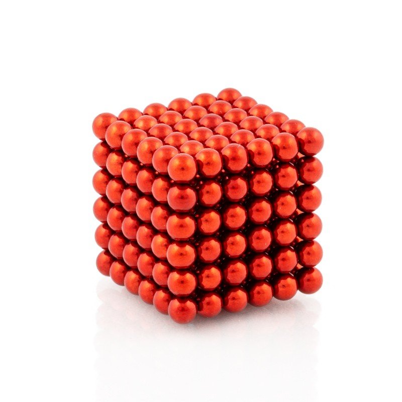 NeoCube Magnetické kuličky červené – magnetická stavebnice, 216 kuliček