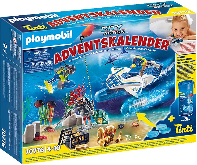 Playmobil 70776 Adventní kalendář "Zábava ve vodě - Nasazení policejních potápěčů" 70776