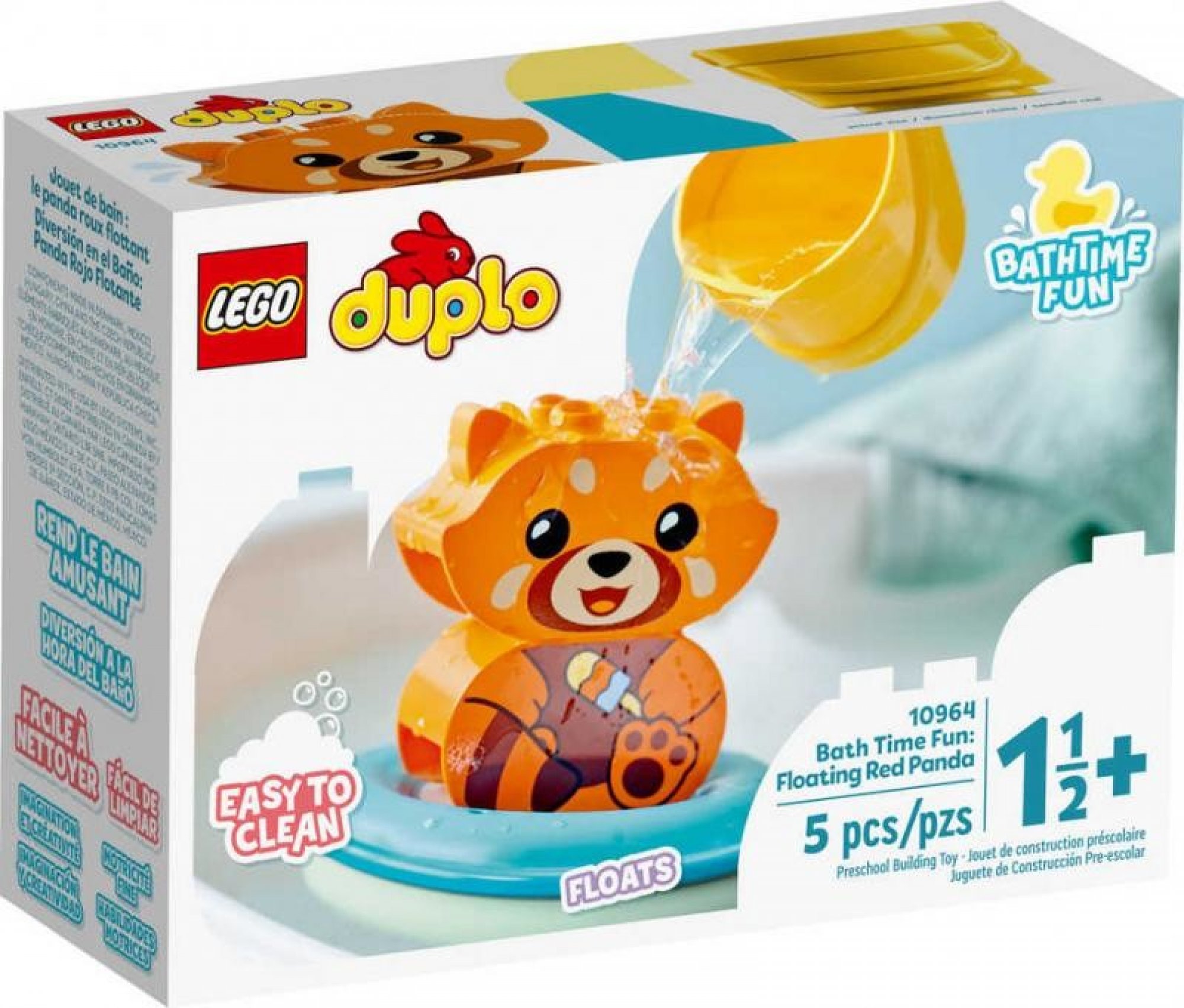 LEGO DUPLO 10964 Legrace ve vaně: Plovoucí panda červená 10964