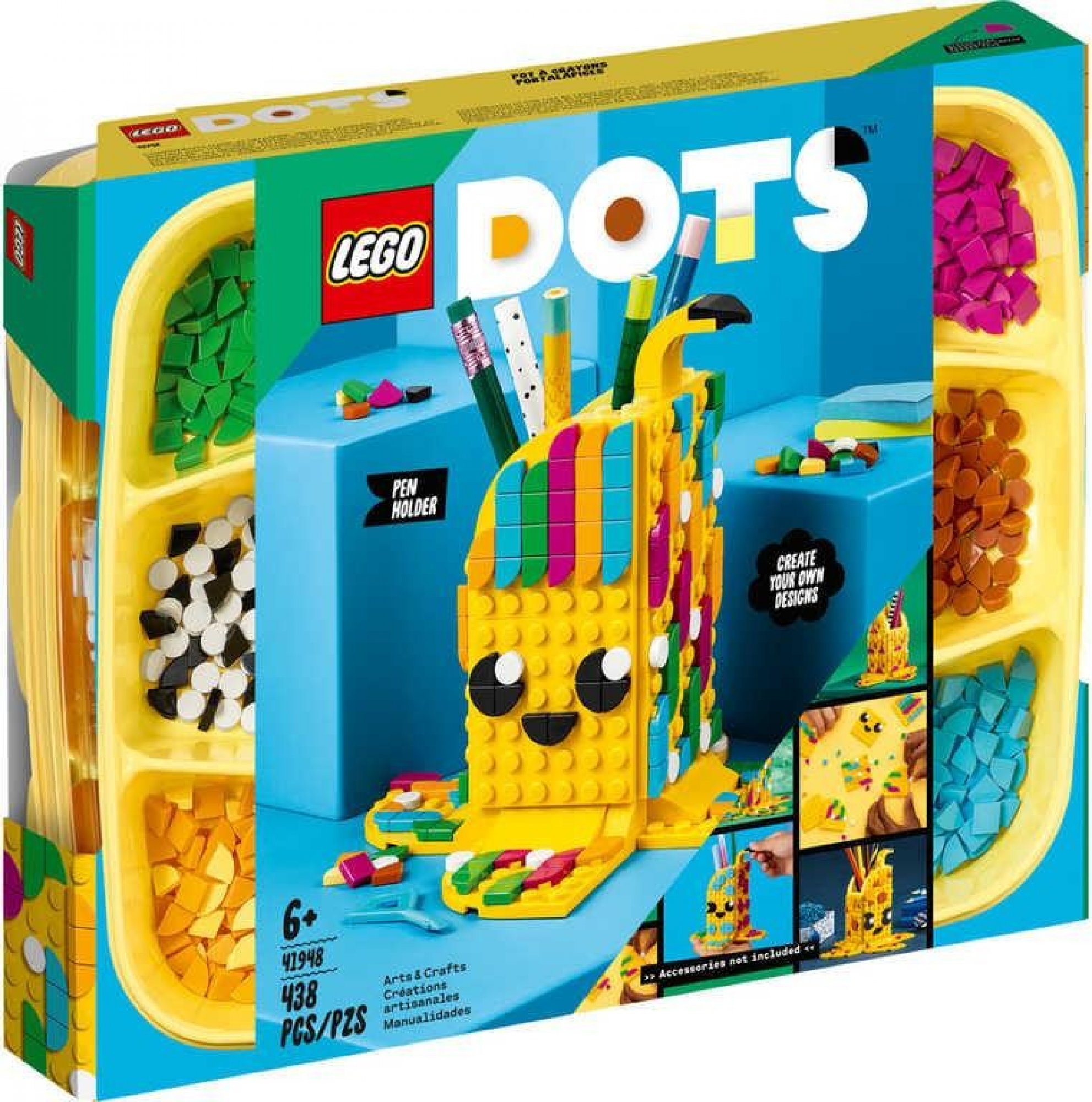 LEGO DOTS 41948 Stojánek na tužky roztomilý banán 41949