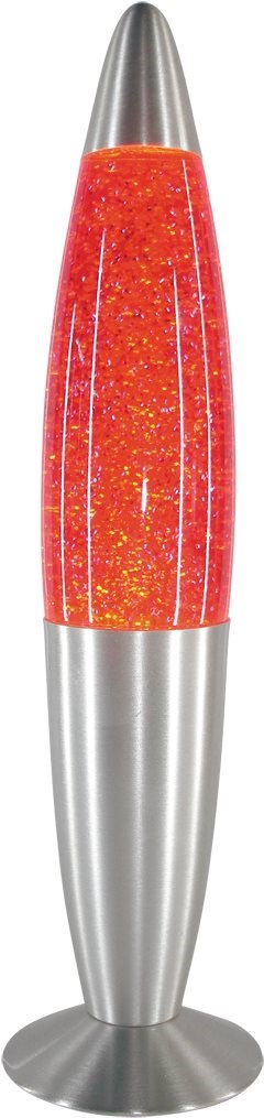 Lávová lampa GLITTER červená 42cm 220V