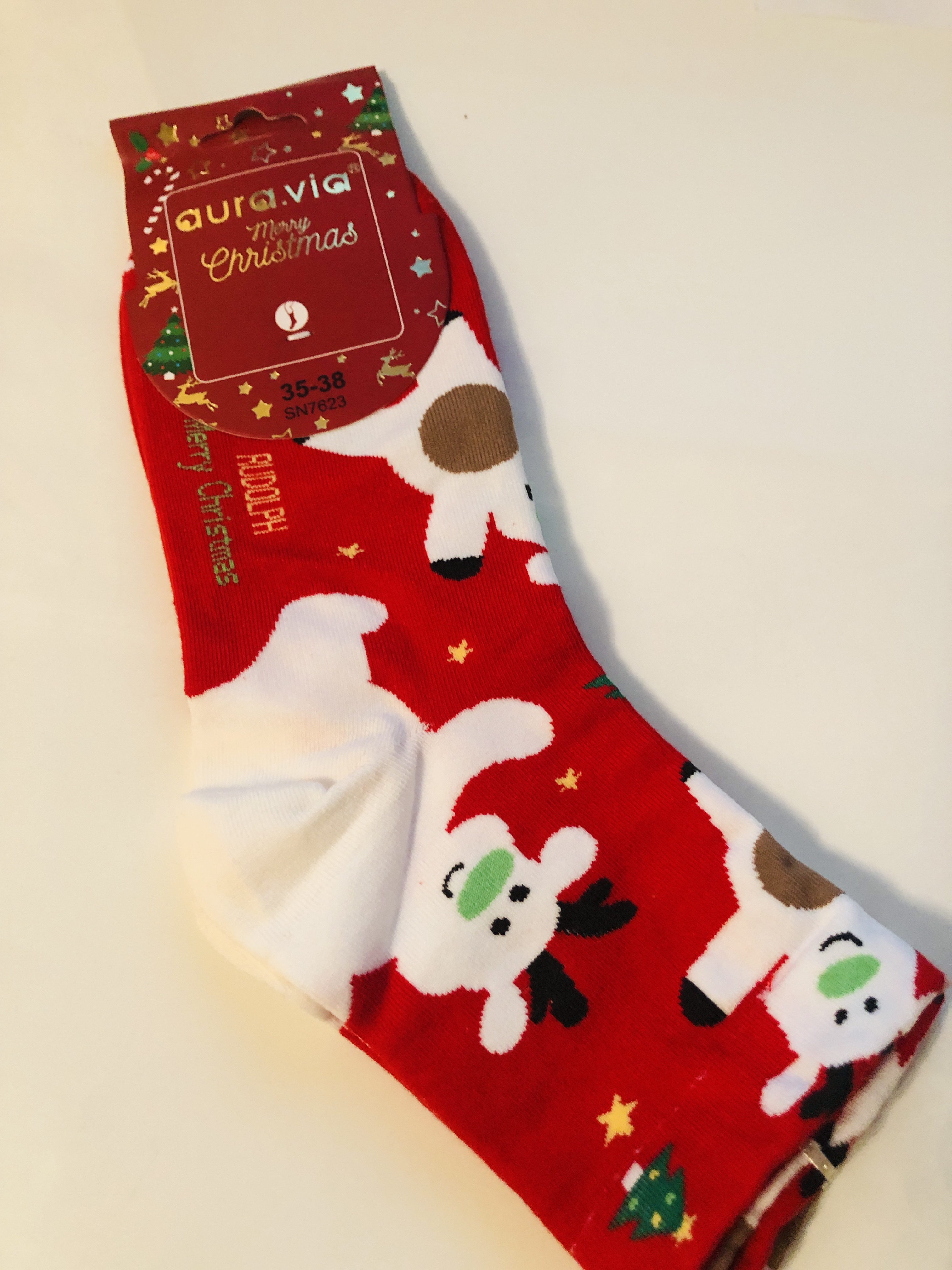 aura.via Veselé dámské Vánoční ponožky velikost 35-38
