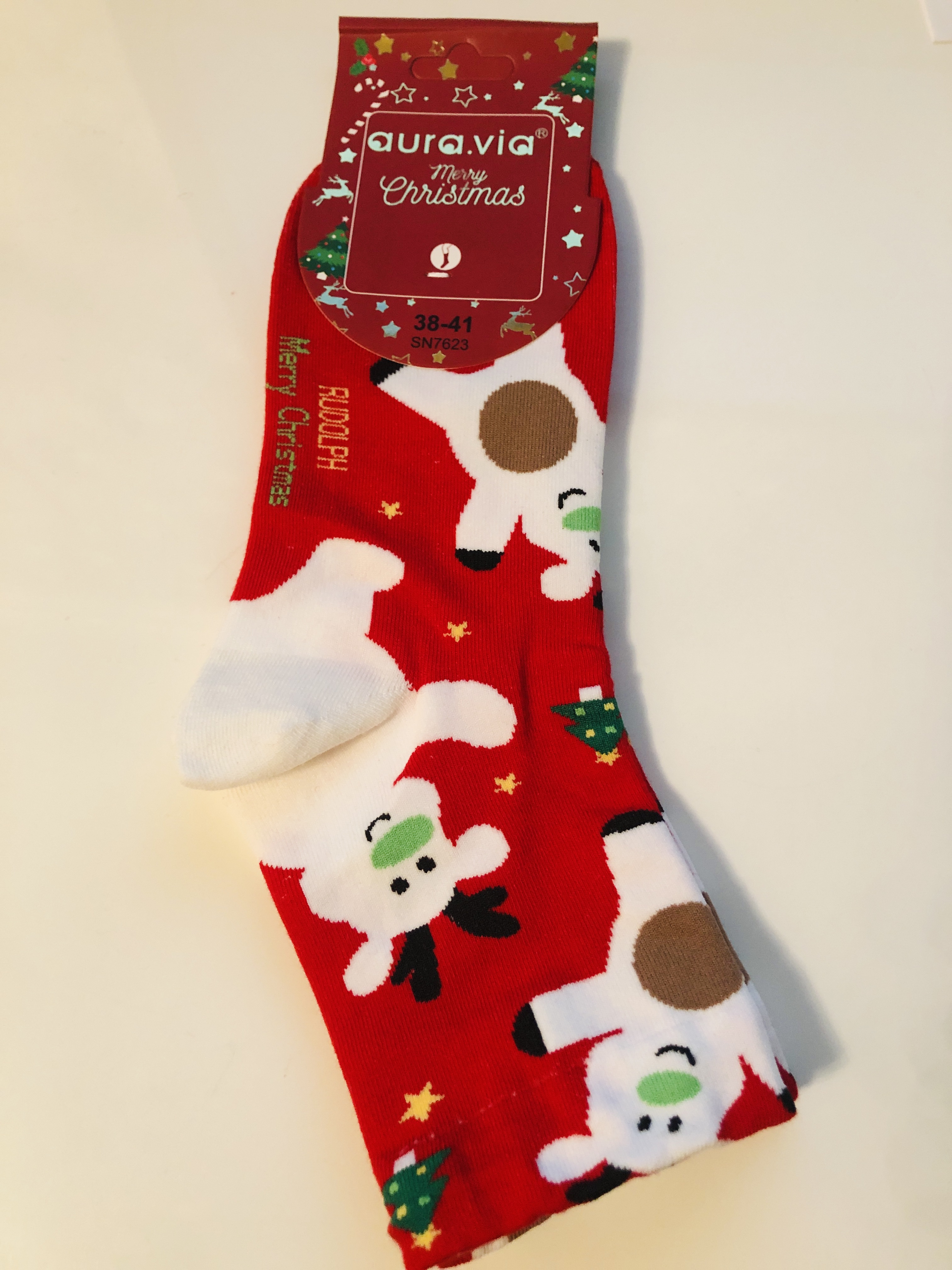 aura.via Veselé dámské Vánoční ponožky velikost 38-41