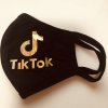 Rouška dětská TIK TOK - černá se třpitivým nápisem