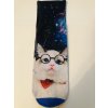 Dámské ponožky s celopotiskem zvířátek, velikost 38-41 Kočka s Brýlemi
