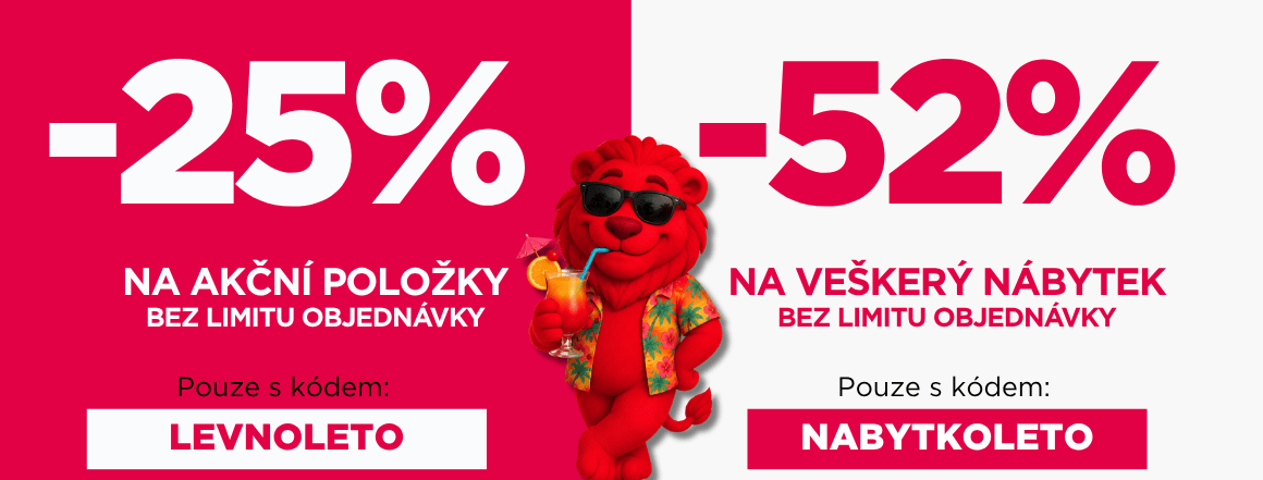 25% na vše a 52% nábytek