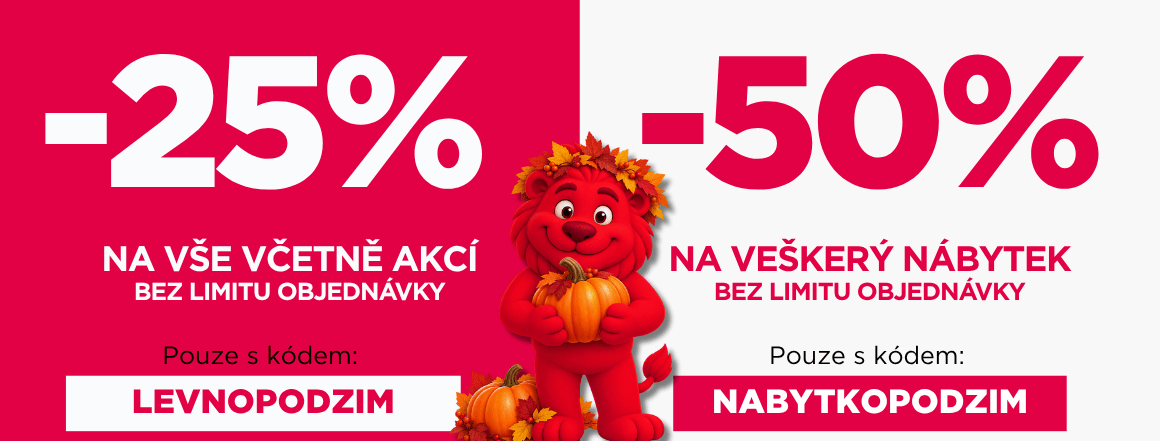 25% a 50% sleva
