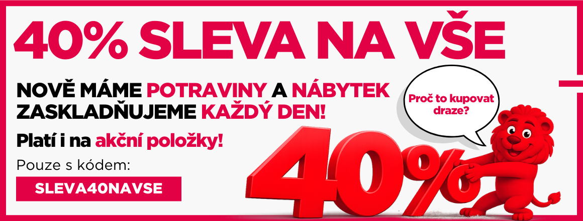 40% sleva na vše