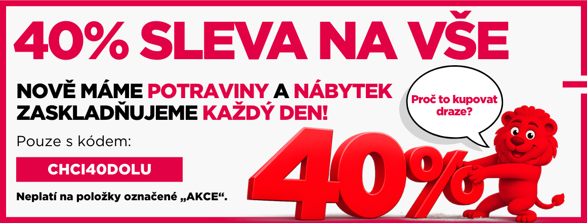 40% sleva bez AKCE