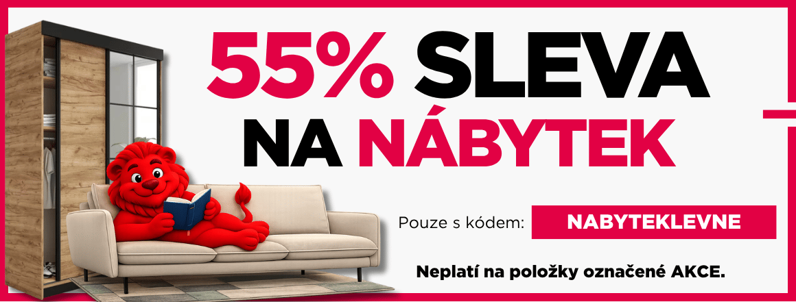 55% sleva na nábytek