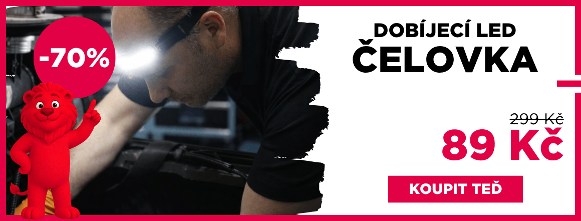 Dobíjecí čelovka LED