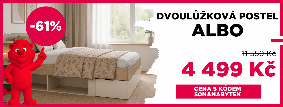 Dvoulůžková postel Albo