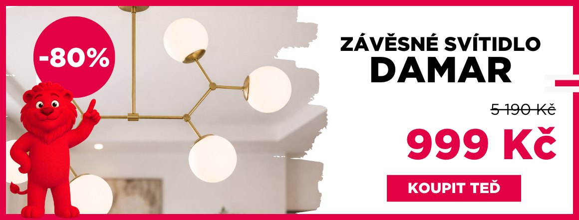 Zlaté závěsné svítidlo