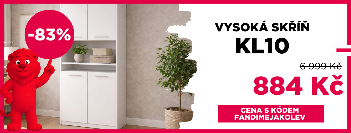 Skříň dvoudveřová vysoká KL10