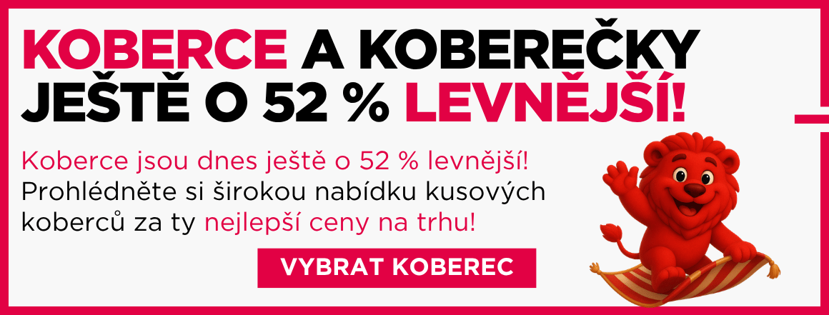 52% sleva na koberce