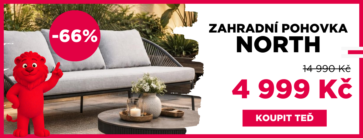 Černá trojmístná zahradní pohovka