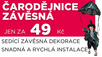 Závěsná sedící čarodějnice