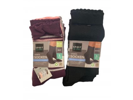 Dámské ponožky 5 párů - náhodný výběr barvy