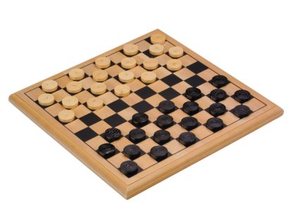 Dřevěná dáma Longfield Games 30x30cm