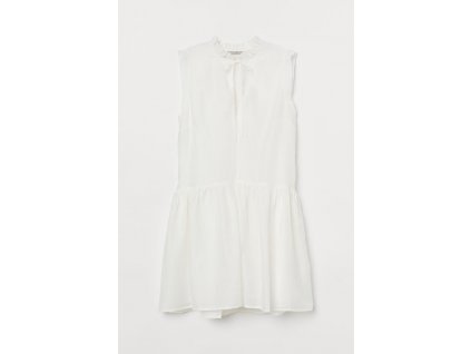 Dívčí/dámské módní šaty bez rukávů, H&M, bílé