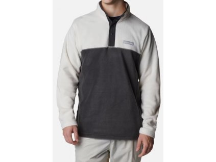 Pánská mikina, Steens Mountain™ Half Snap Fleece, šedobílá