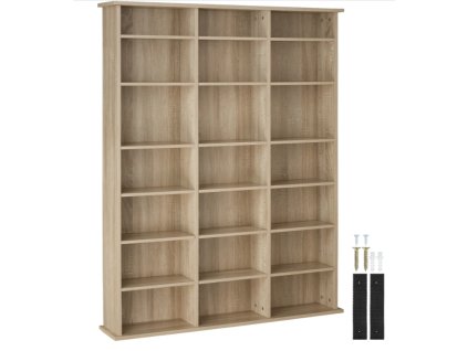 Regál Stevie 105,5x19x136,5cm Světlé dřevo, dub Sonoma