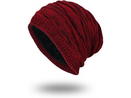 Pánská zimní pletená čepice s vnitřní fleecovou podšívkou