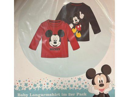 Kojenecké licenční tričko Mickey Mouse 2 ks