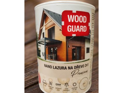 WoodGuard NANO LAZURA 2V1 na dřevo Premium B1 0,75L