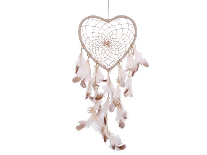 Bílý lapač snů - srdíčko