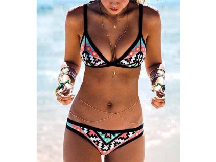 Dámské plavky s barevným vzorem