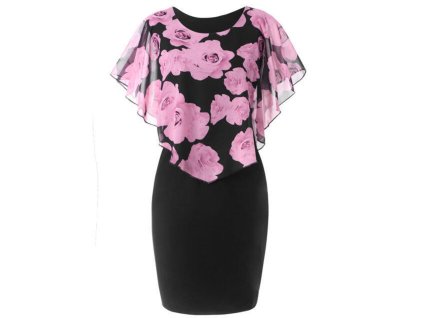 Dámské šaty Ericka v plus size velikostech-Světle růžová-XL/2XL