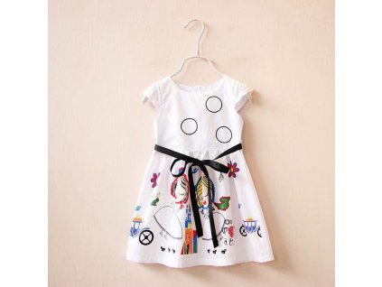 Dívčí šaty s širokou sukní