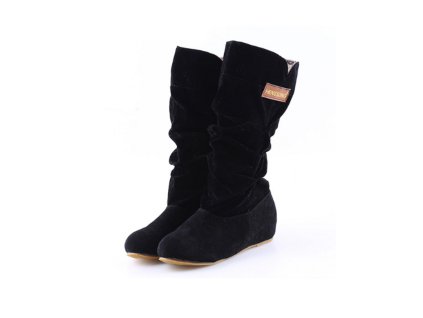 Dámské pohodlné kozačky Černá