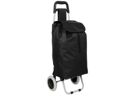 Nákupní taška na kolečkách černá  Rozbaleno