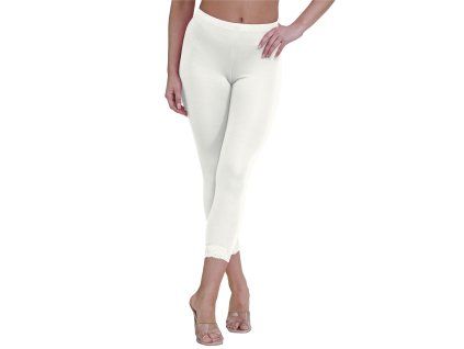 Dámské 3/4 legíny bershka- bílé  Rozbaleno