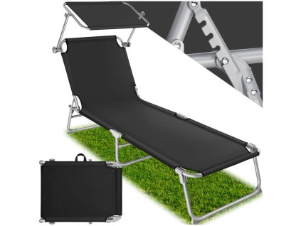 Zahradní lehátko černá