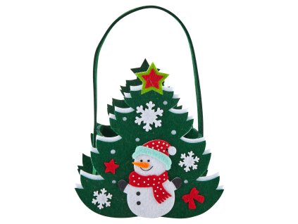 Vánoční košíček sněhulák