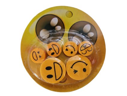 Guma 6ks Smajlíci  Rozbaleno