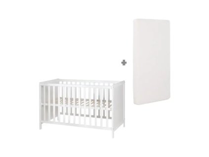 Bílá postýlka 60x120 cm – Roba